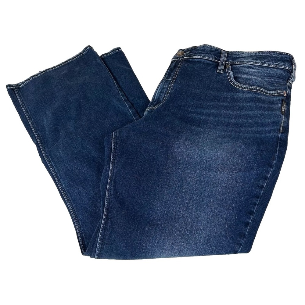 Silver Jeans Women’s Plus Size 24/L33 Suki Slim Bootcut Dark Wash Blue #3599
